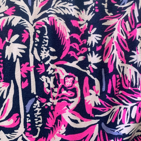 Lily Pulitzer xxs Dress bell sleeve Monkey Jungle - Picture 4 of 6
